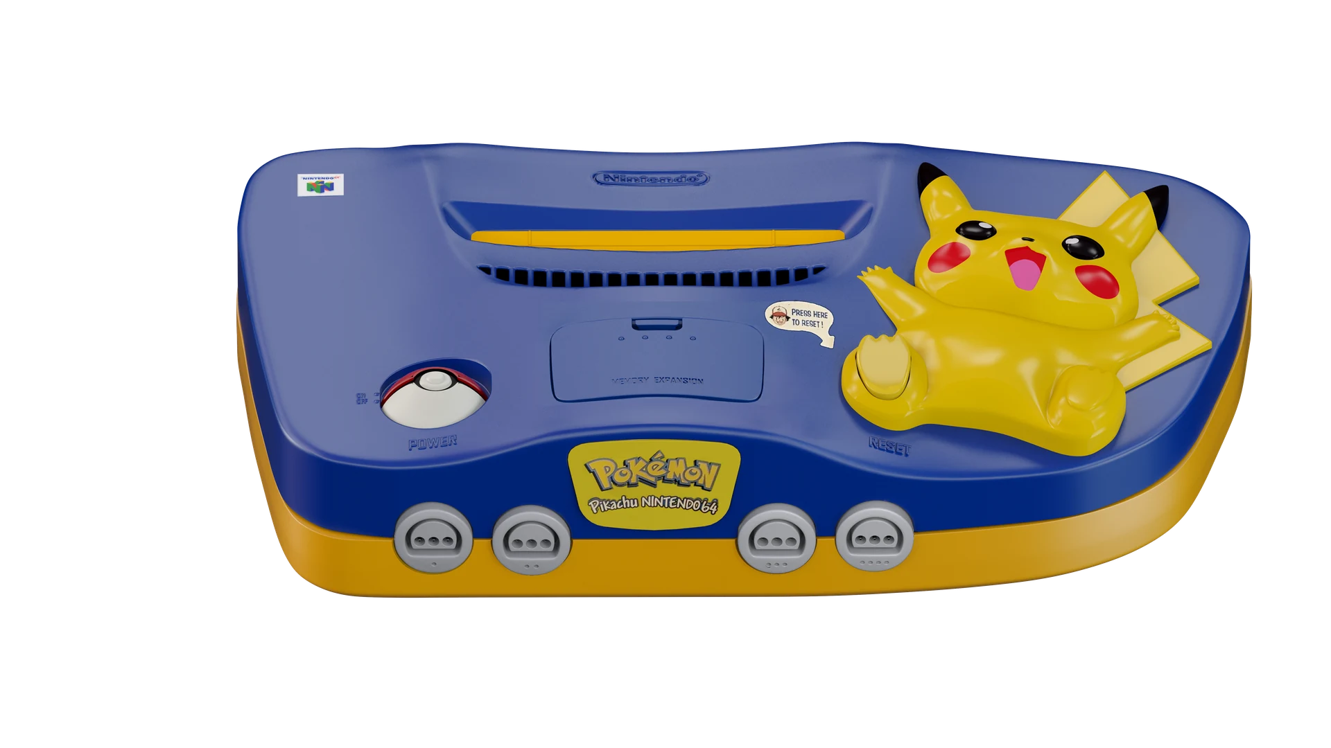 Blue Pikachu Nintendo 64 limited-edition console recreation