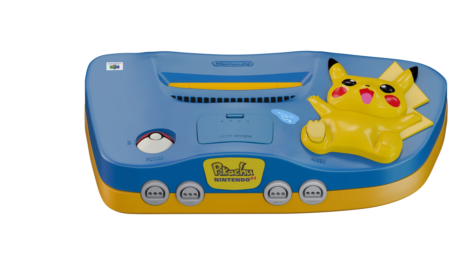 Light blue Pikachu Nintendo 64 limited-edition console recreation