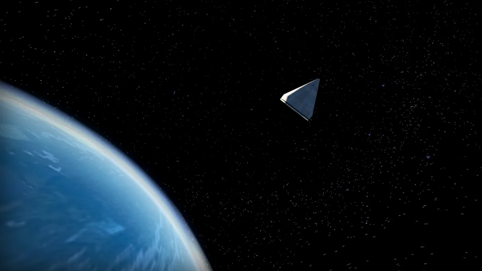 Sea Dragon orbital vehicle above Earth